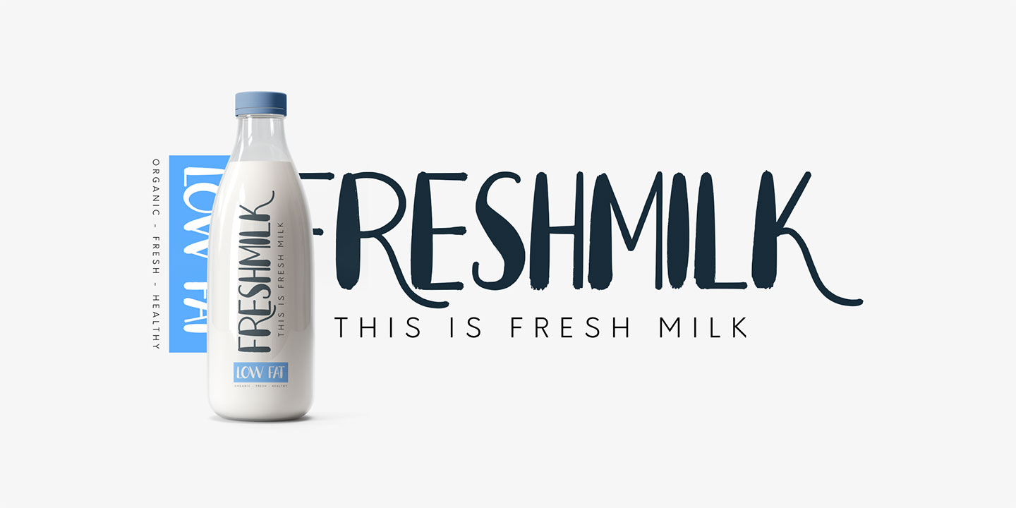 Ejemplo de fuente Fresh Milk Regular